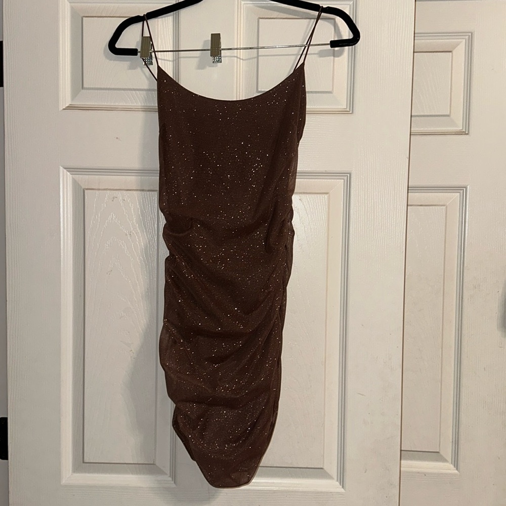 muave sparkly homecoming dress